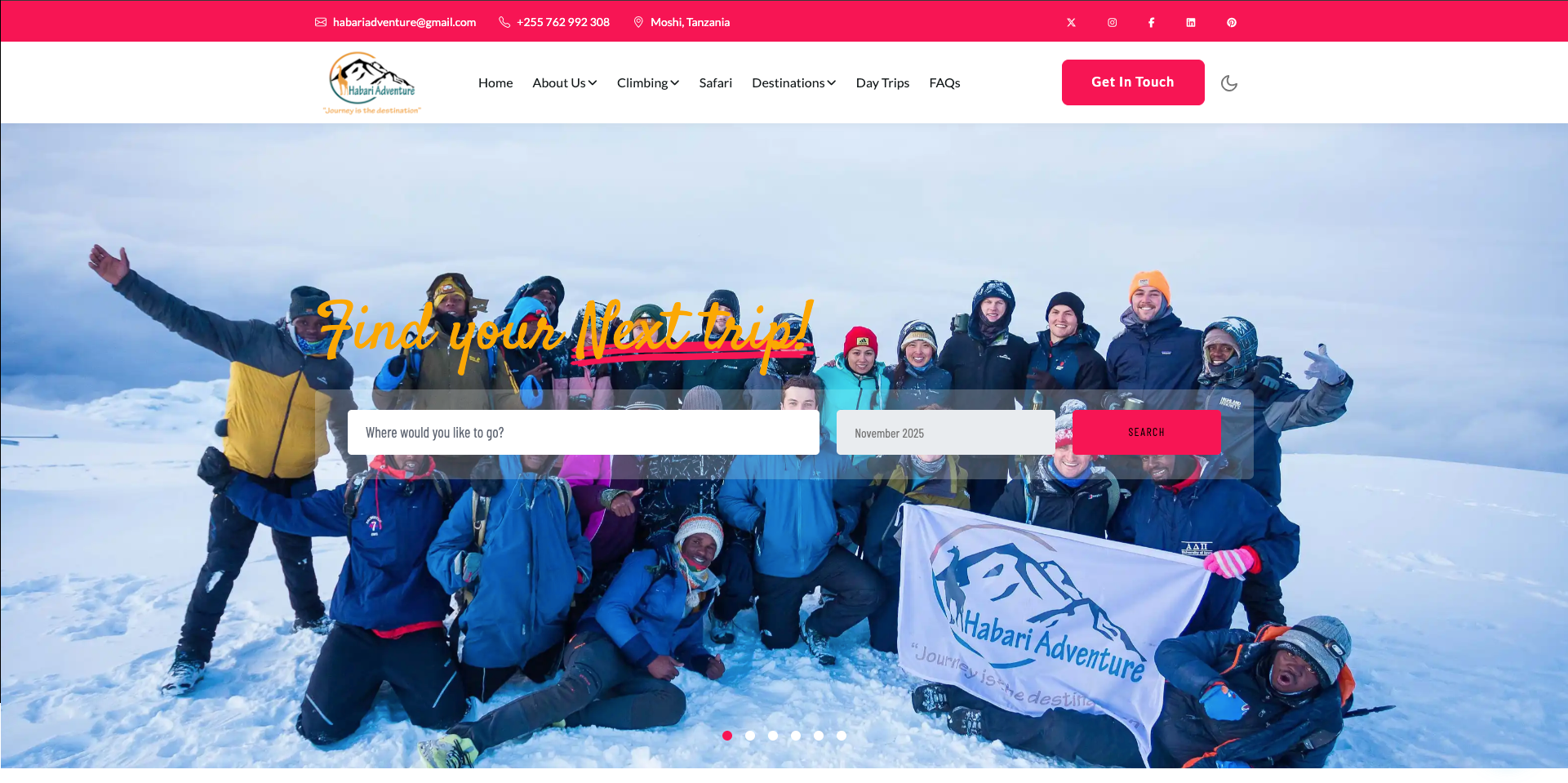 Habari Adventure Website 🌍